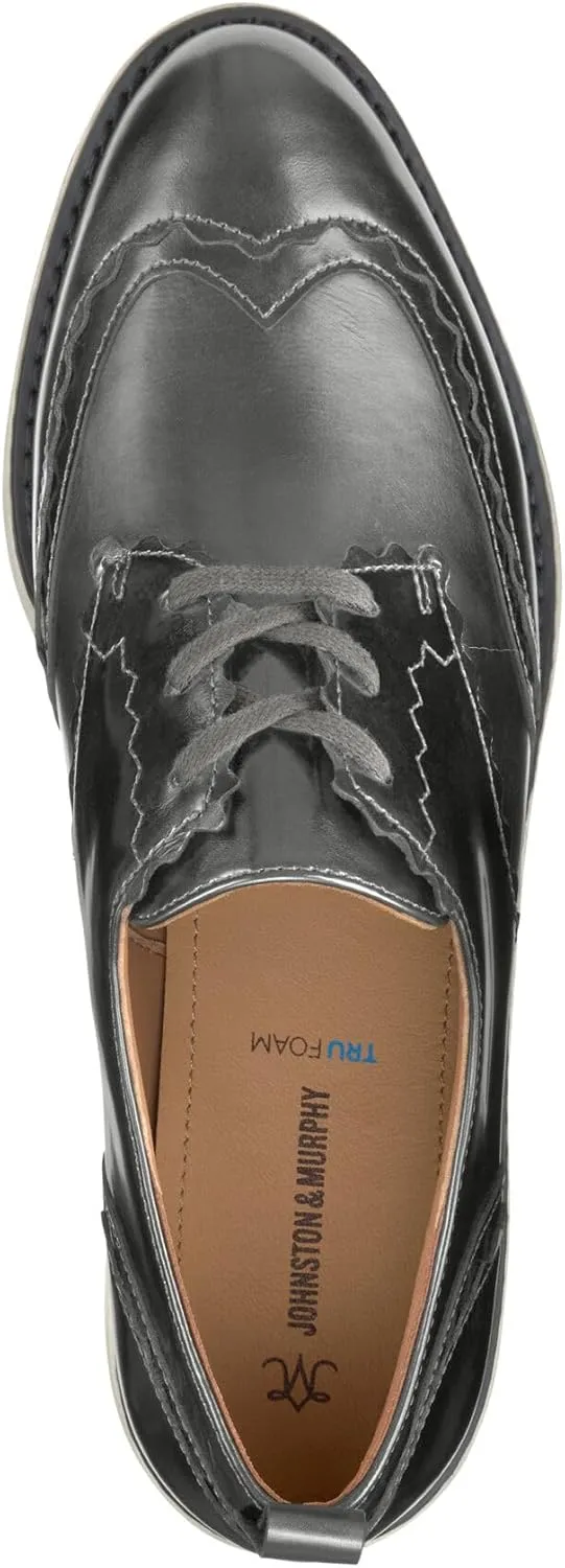 Johnston & Murphy Mitzi Scalloped Oxford Shoes for Women ?C 1.25?? Platform Shoes, Women??s Slip On Oxfords