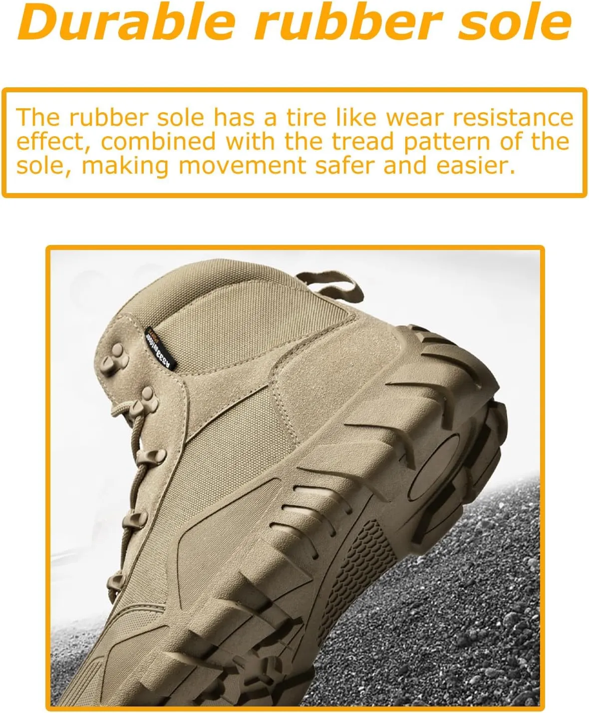 Kervaky Men's Military Tactical Boots Work Boots Outdoor Boots Waterproof Hiking Boots Combat Boots Lightweight Breathable Boots