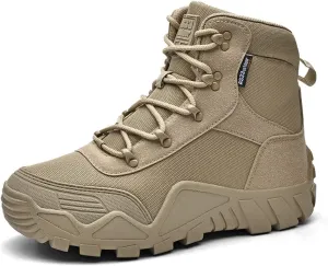 Kervaky Men's Military Tactical Boots Work Boots Outdoor Boots Waterproof Hiking Boots Combat Boots Lightweight Breathable Boots