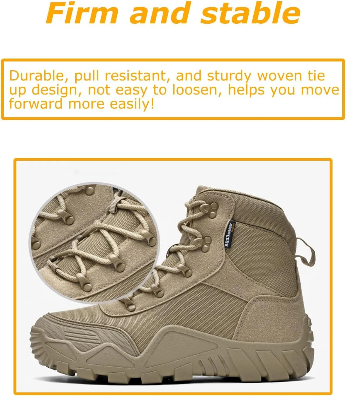 Kervaky Men's Military Tactical Boots Work Boots Outdoor Boots Waterproof Hiking Boots Combat Boots Lightweight Breathable Boots