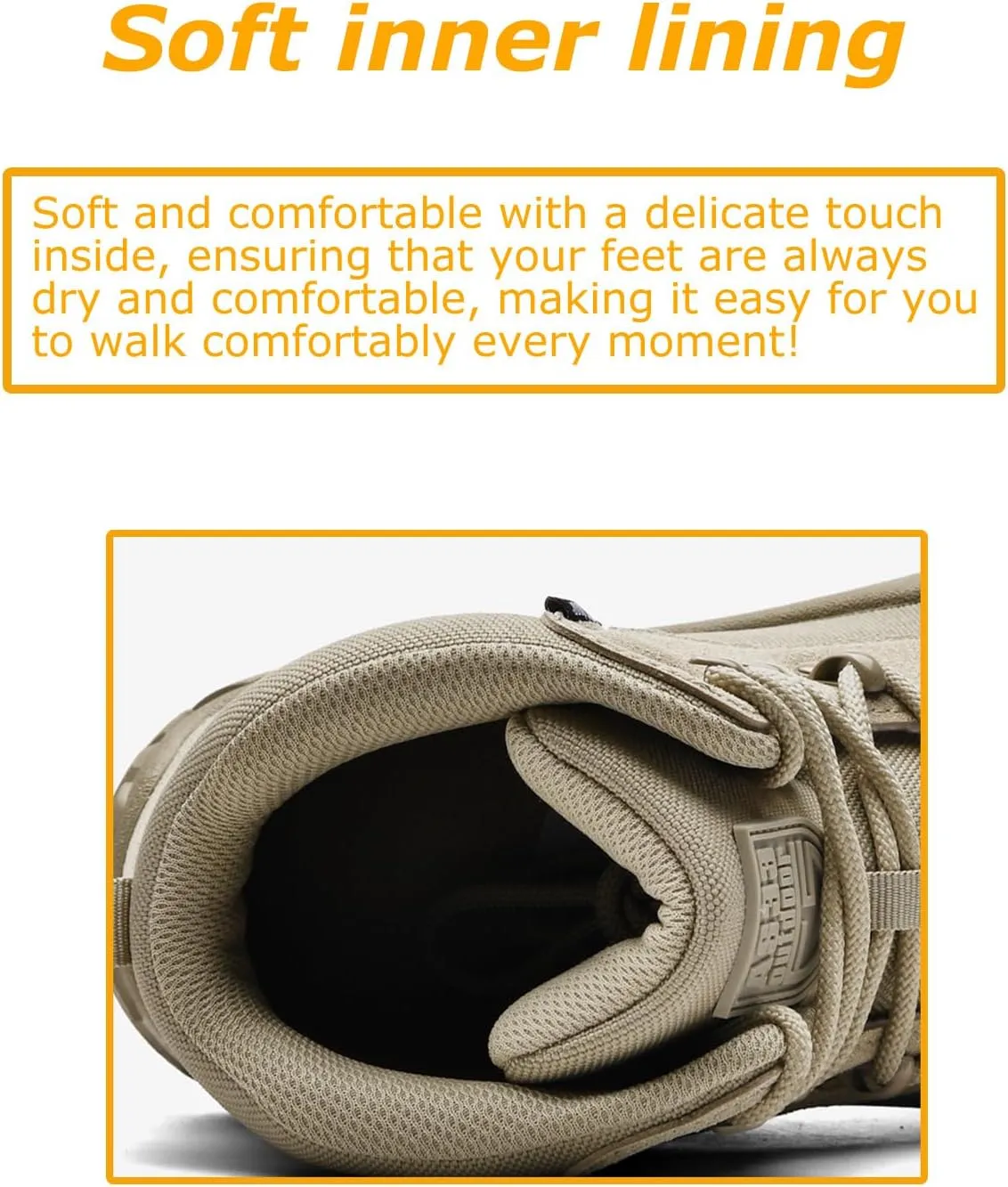 Kervaky Men's Military Tactical Boots Work Boots Outdoor Boots Waterproof Hiking Boots Combat Boots Lightweight Breathable Boots