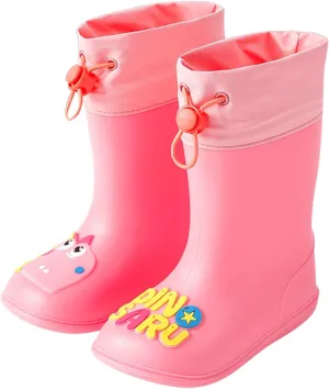 Kids Dinosaur Rain Boots with an Elastic Boot Collar, Toddler Rain Shoes Children Waterproof Boots Toddler Water Shoes