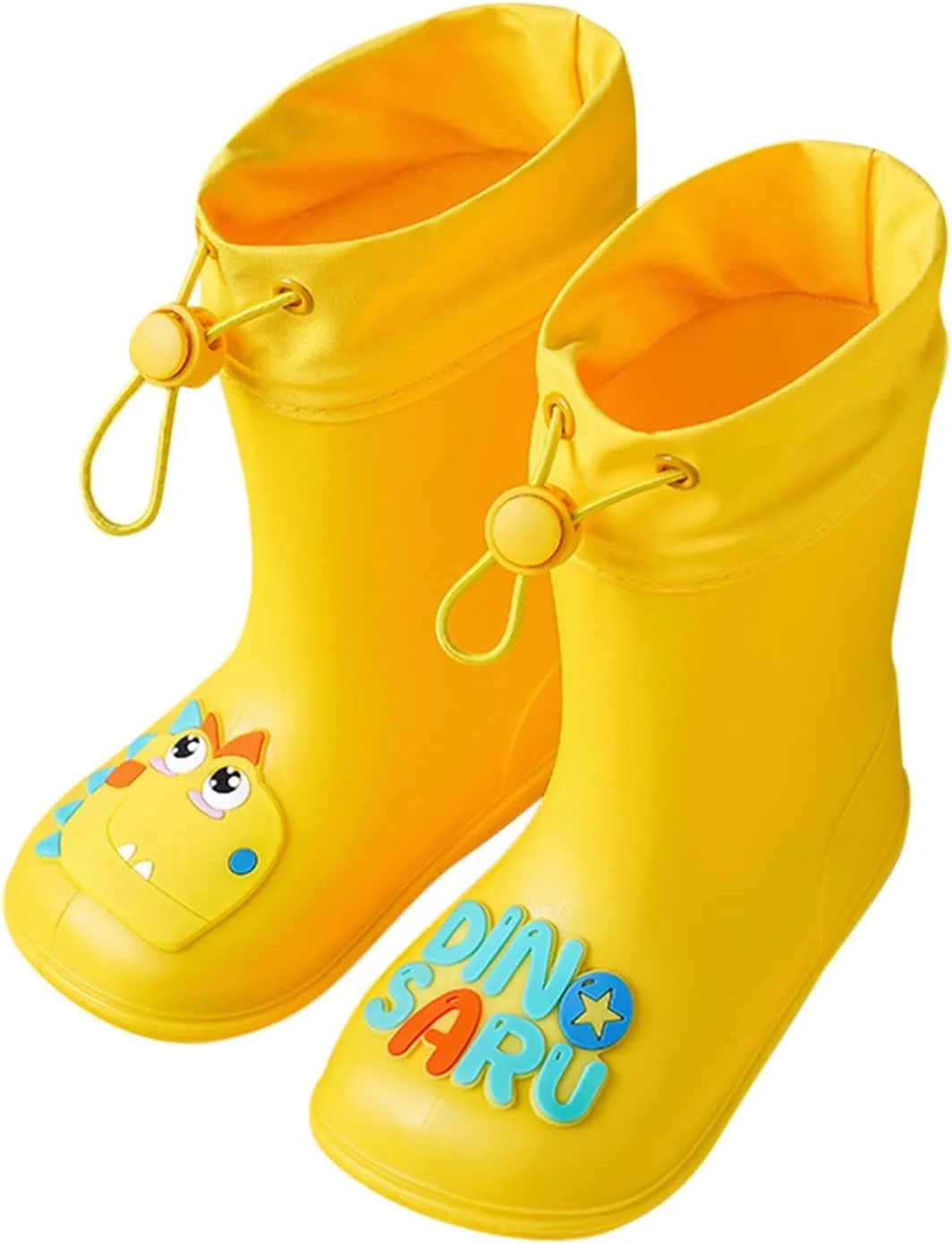 Kids Dinosaur Rain Boots with an Elastic Boot Collar, Toddler Rain Shoes Children Waterproof Boots Toddler Water Shoes