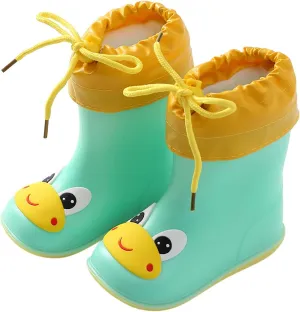 Kids Duck Boots Rain Boots Toddler Non Slip Rain Shoes Children Waterproof Boots for Boys and Girls Rubber Infant Shoes