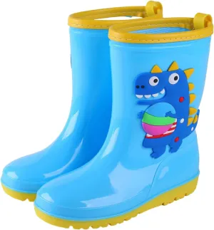 Kids Rain Boots for Boys Girls Children's Rain Shoes Water Shoes Toddler Waterproof Dinosaur Shoes Baby Boys' Shoes
