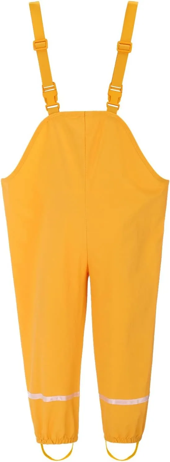 Kids Rain Pants Toddler Boys Girls Waterproof Suspender Pants Rain  Overalls Mud Dirty Proof Rain Suit Outdoor