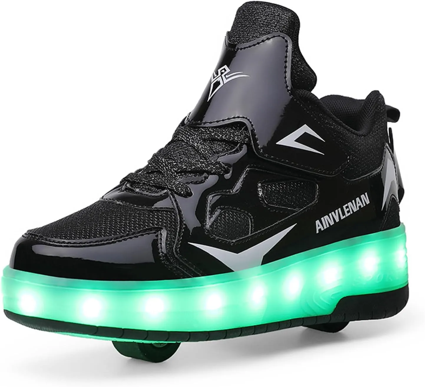 Kids Roller Skates Shoes Sneakers for Boys & Girls, Outdoor Parkour Shoes with 4-Wheels Unisex Skateboarding Shoe Retractable Skating Shoes for Children's Park Sports Walking