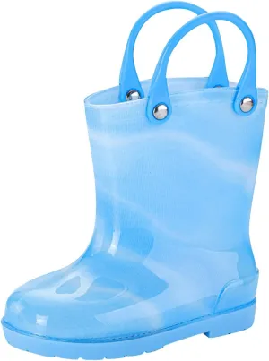 Kids Tie Dye Waterproof Rain Boot With Pull On Handles Toddler Girls Bow Rain Boots Rubber Boots Cute Boots Toddler