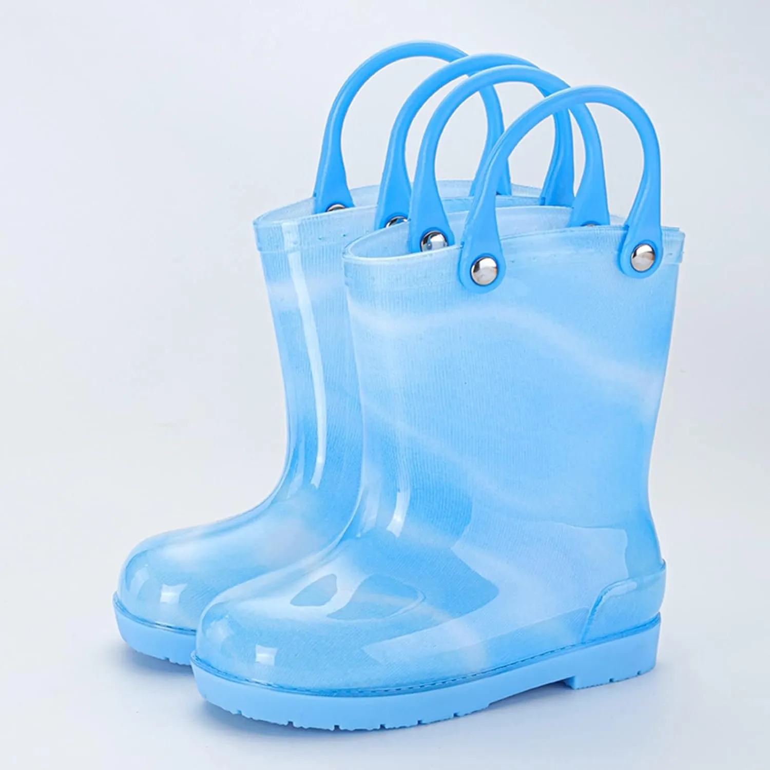 Kids Tie Dye Waterproof Rain Boot With Pull On Handles Toddler Girls Bow Rain Boots Rubber Boots Cute Boots Toddler