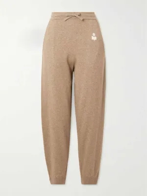 Kira intarsia-knit track pants