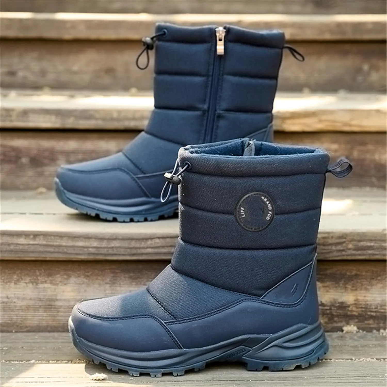 Ladmiple Winter Boots For Women Waterproof Snow Cute Ankle Booties Warm Fur Lined Anti-Slip Outdoor Walking Shoes