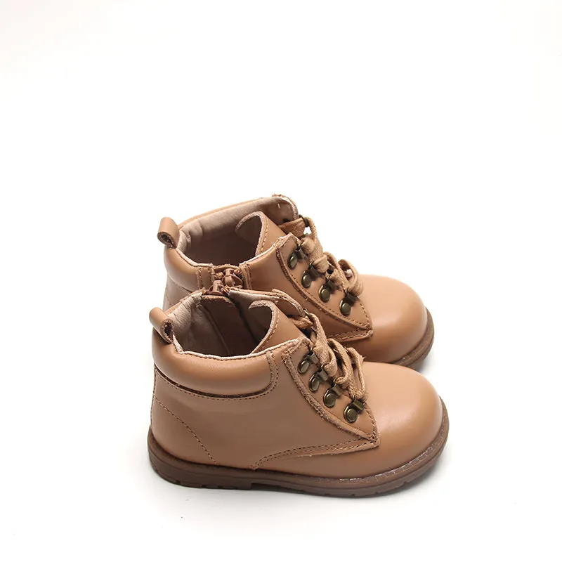 Leather Combat Boot | Color 'Tan'