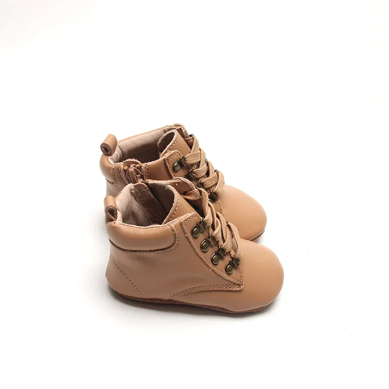 Leather Combat Boot | Color 'Tan'
