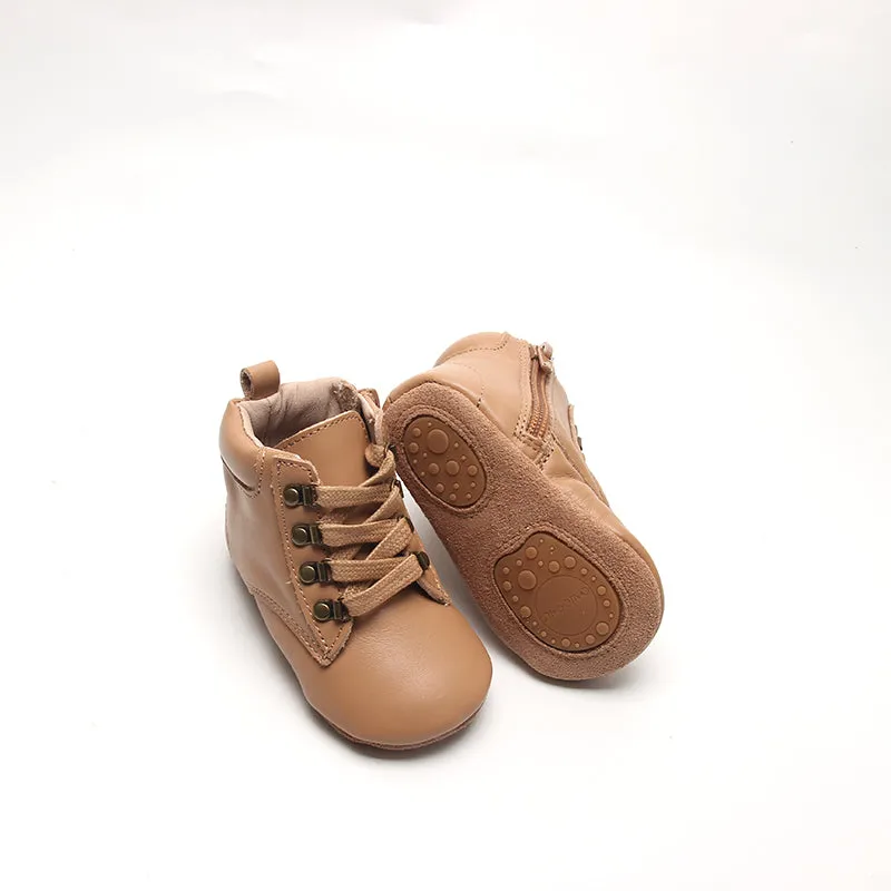 Leather Combat Boot | Color 'Tan'