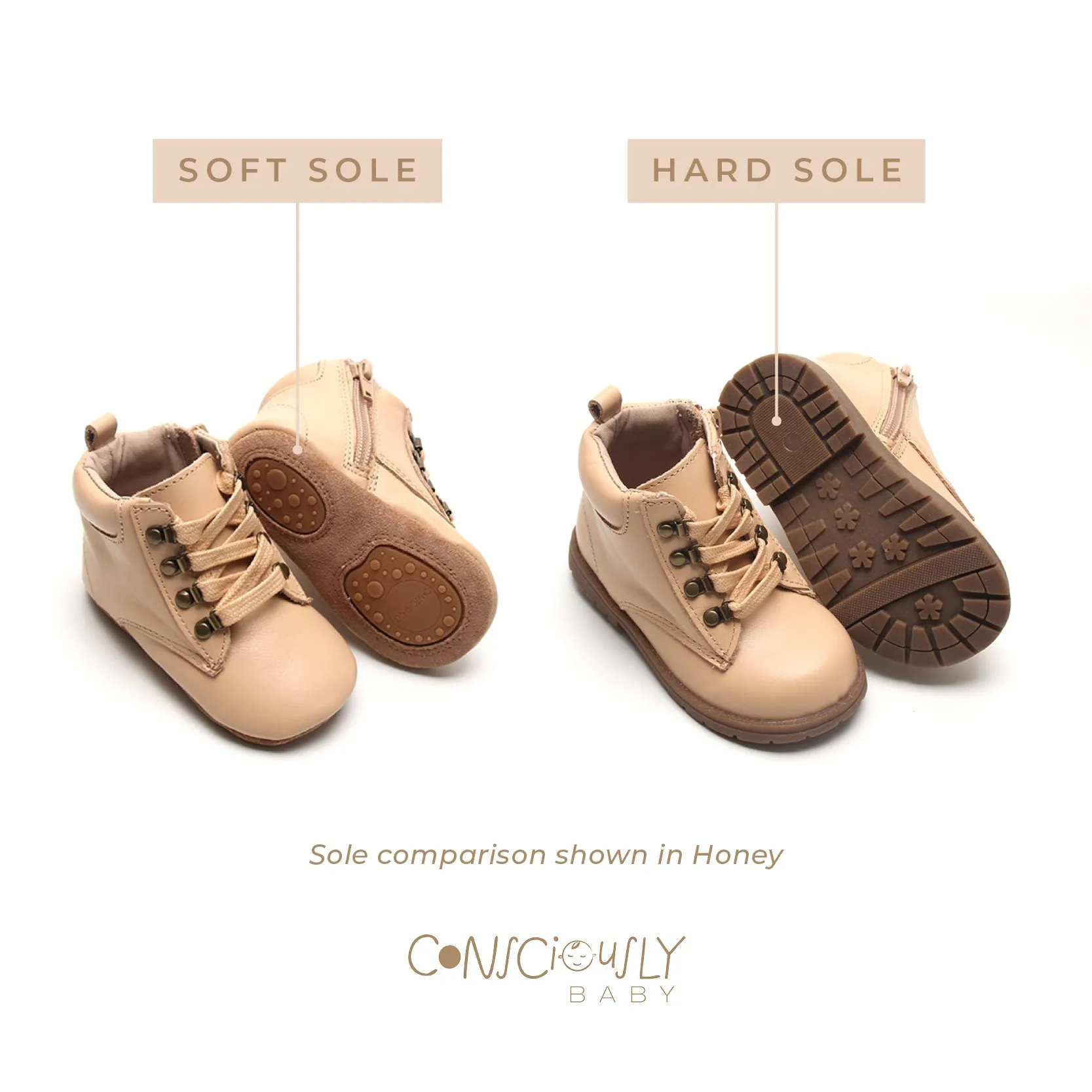 Leather Combat Boot | Color 'Tan'
