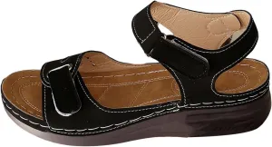 Low Heel Sandals for Women Dressy Arch Support Slippers Open Toe Wedge Ankle Strap Sandals Adjustable Strap Sandals
