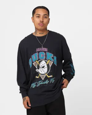 Majestic Athletic Anaheim Ducks Fly Long Sleeve Crewneck Faded Black