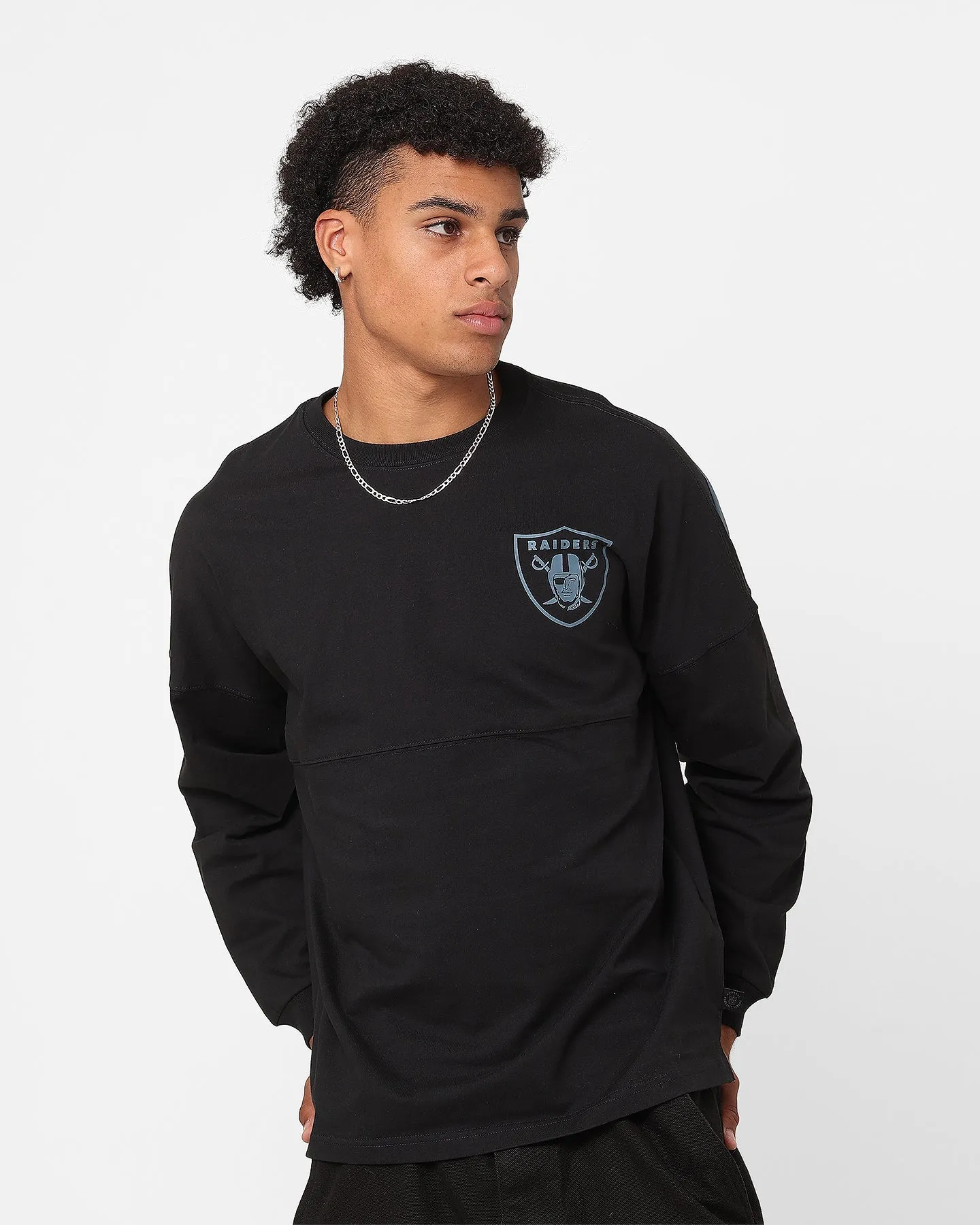 Majestic Athletic Las Vegas Raiders Tonal Stark Long Sleeve T-Shirt Faded Black