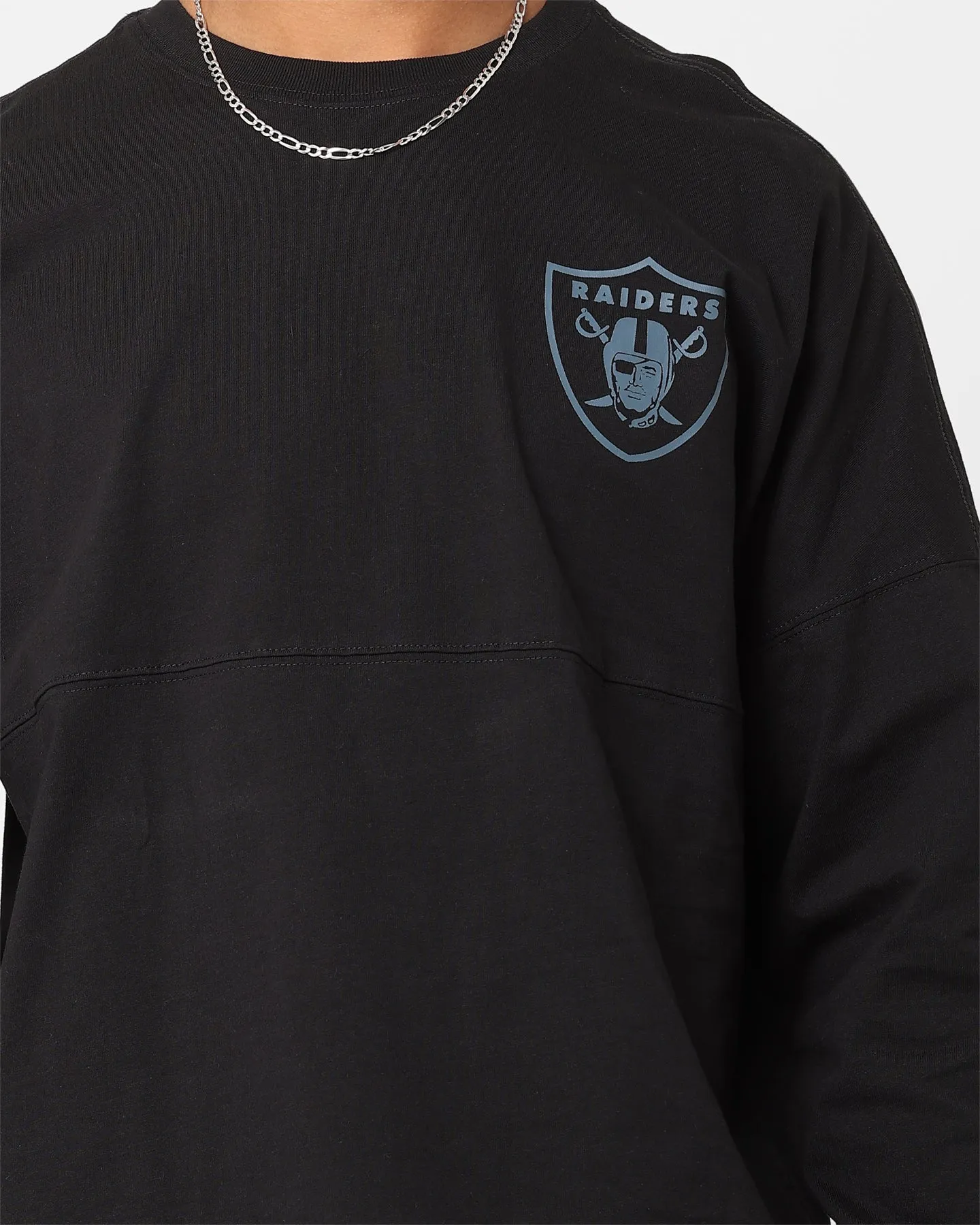 Majestic Athletic Las Vegas Raiders Tonal Stark Long Sleeve T-Shirt Faded Black