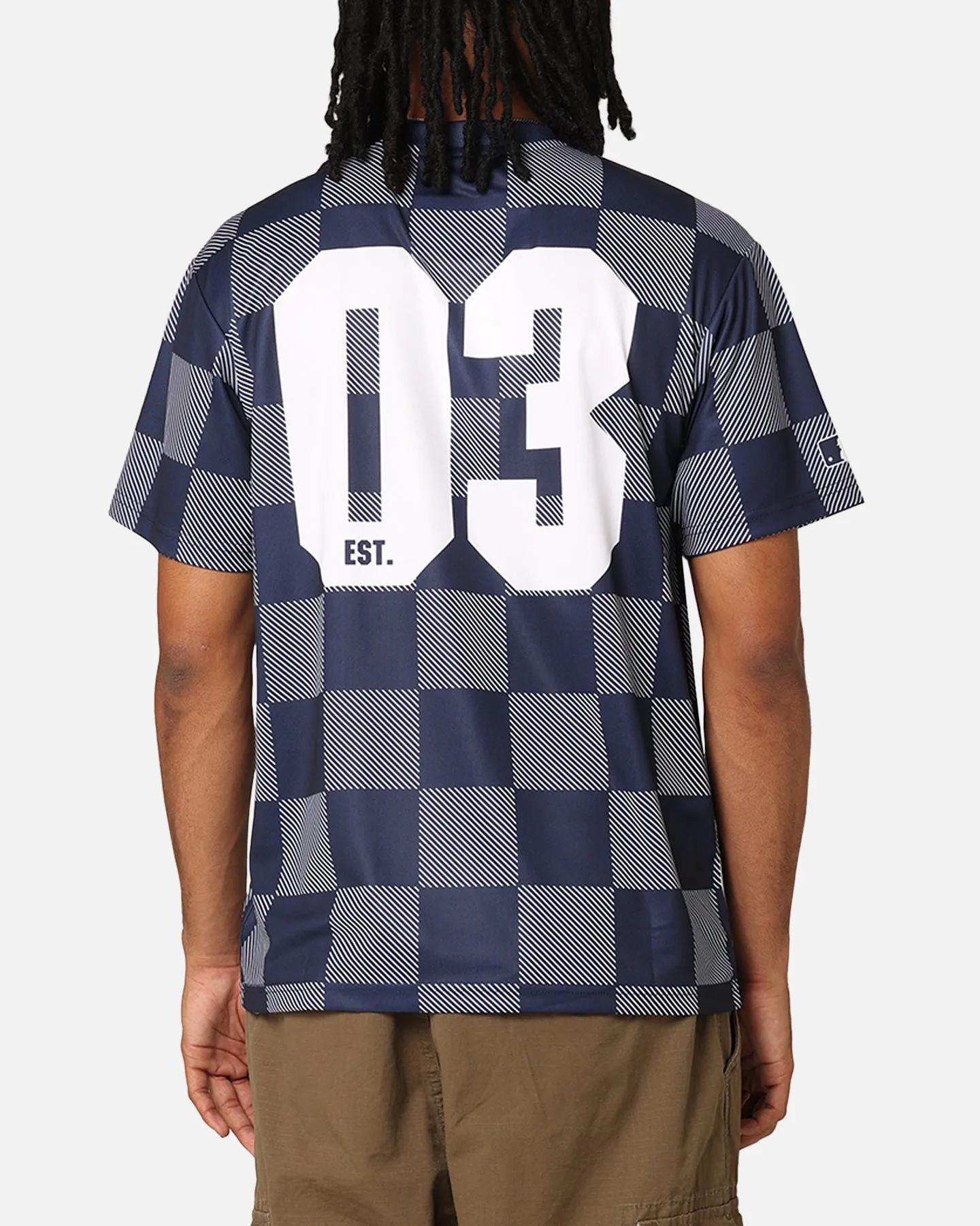 Majestic Athletic New York Yankees Team Line Checkered Jersey White/Navy
