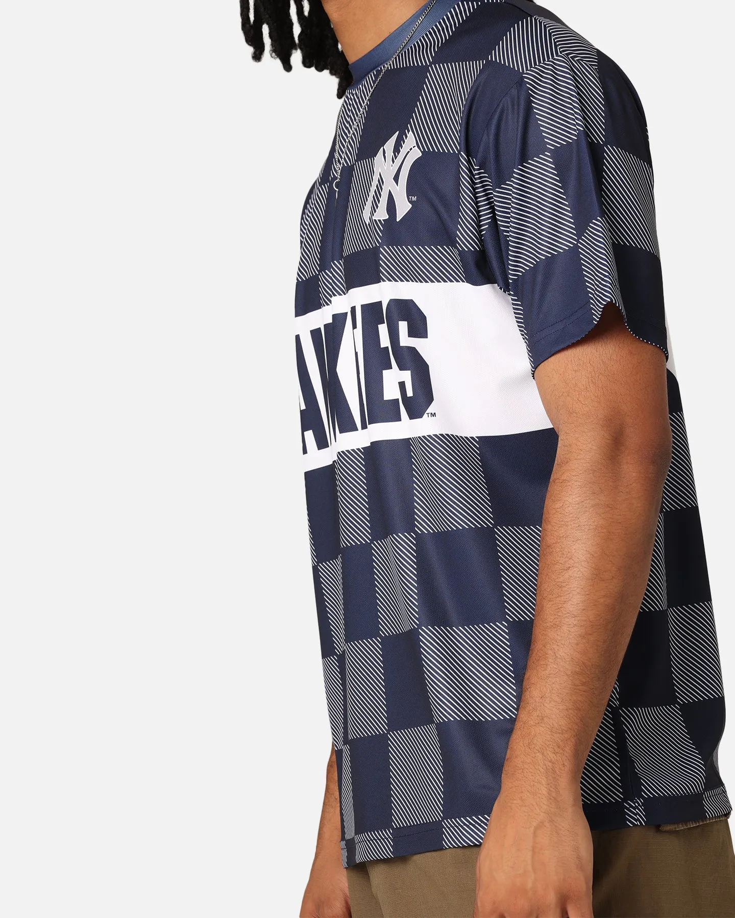 Majestic Athletic New York Yankees Team Line Checkered Jersey White/Navy