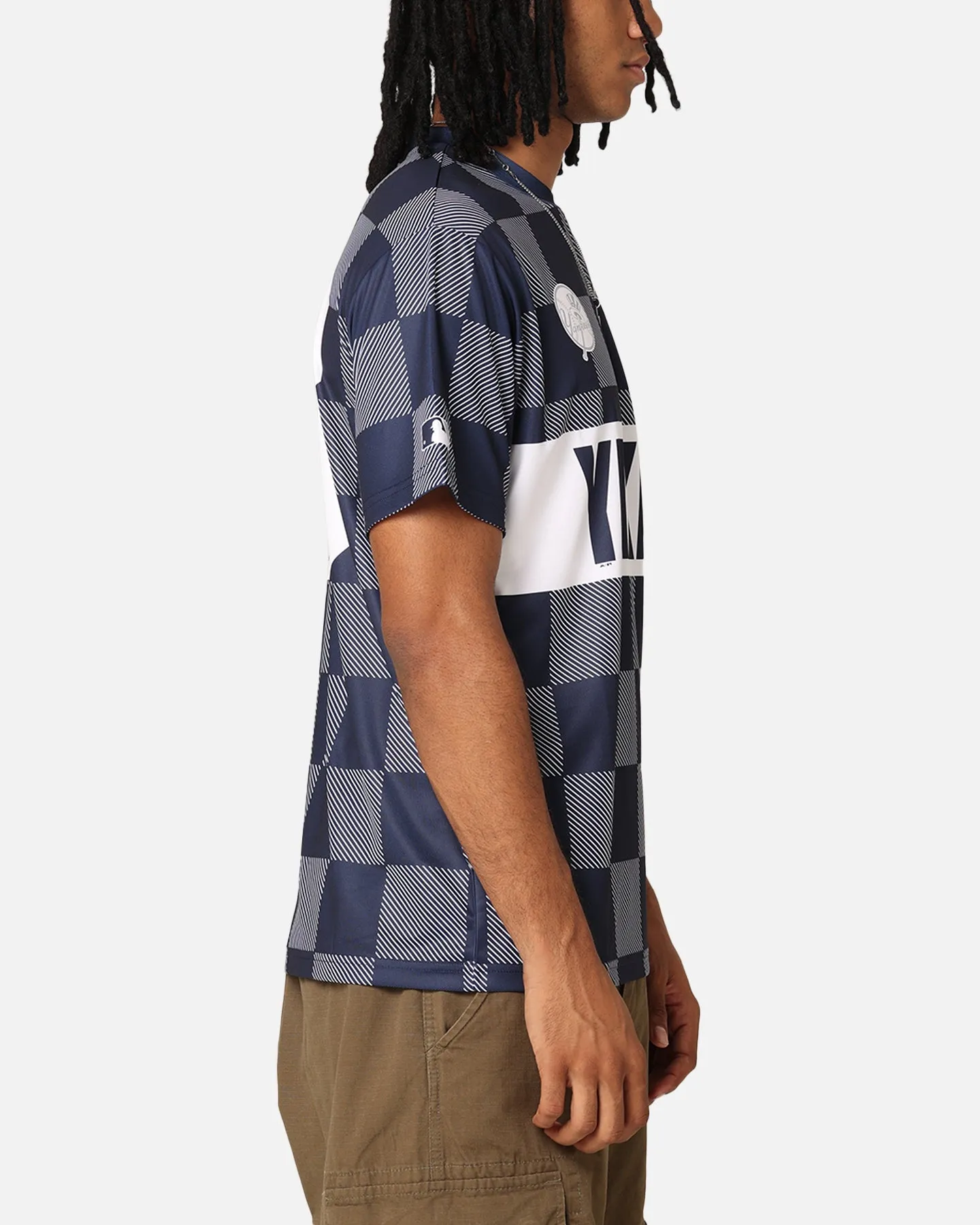 Majestic Athletic New York Yankees Team Line Checkered Jersey White/Navy