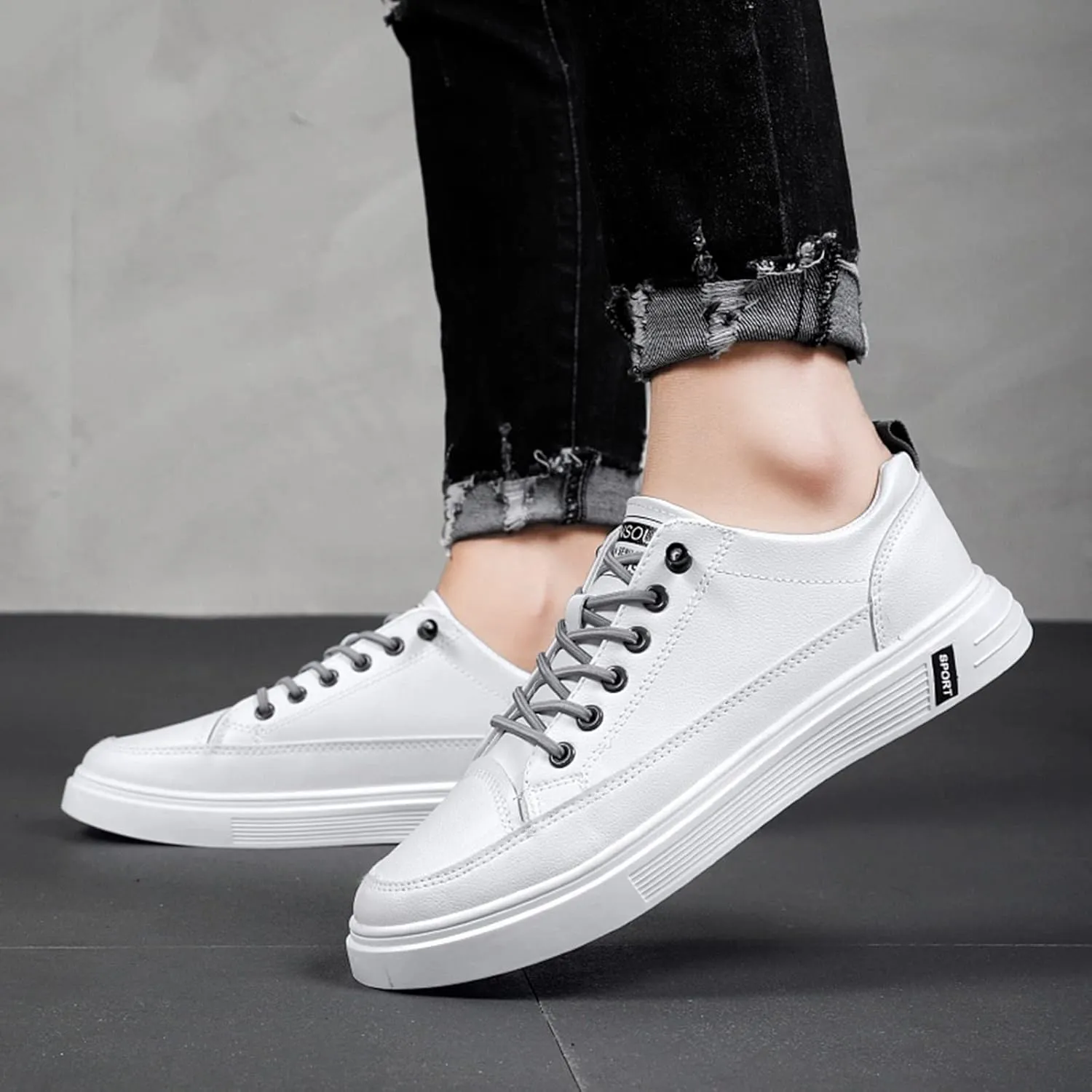 Men All Breathable Leather Casual Sneaker Mens Shoes
