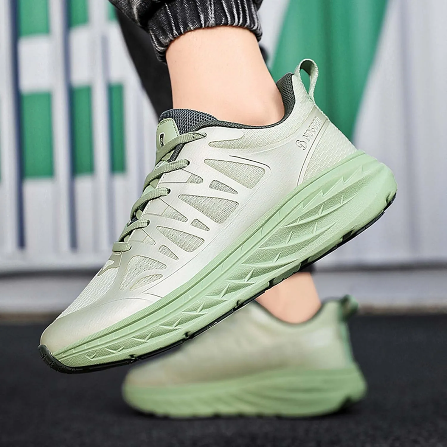 Mens and Womens Low Top Lace Up Marathon Running Shoes Non Slip and Breathable Basketball Sneakers Badminton Competition Shoes High Jump Sneakers Hurdle Sneakers