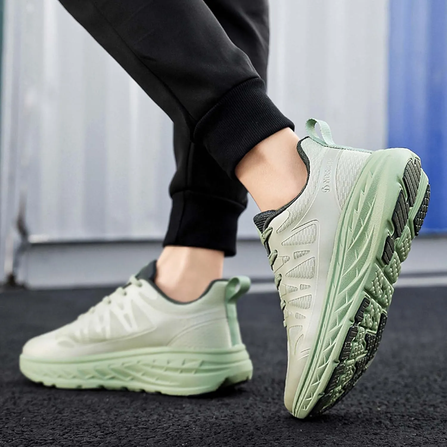Mens and Womens Low Top Lace Up Marathon Running Shoes Non Slip and Breathable Basketball Sneakers Badminton Competition Shoes High Jump Sneakers Hurdle Sneakers