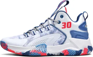 Mens and Womens White Lace Up Basketball Shoes Rubber Soles Tennis Sports Shoes High Elasticity Running Shoes Anti Slip and Wear Resistant Scenic Spots Tourist Shoes Shot Put Table Tennis