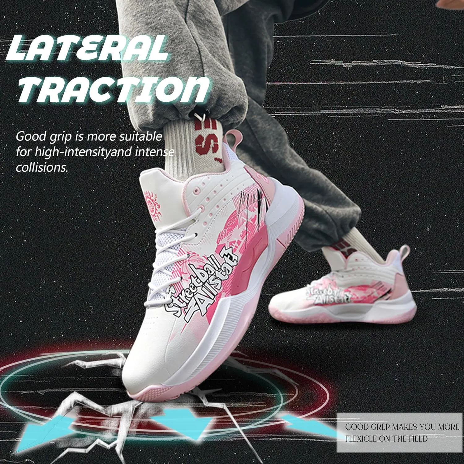Men's Basketball Shoes Lightweight Breathable Non-Slip Outdoor Courts Training