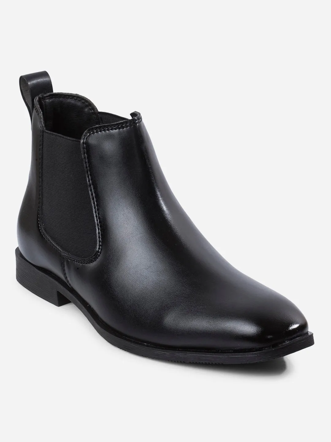 Men's Black Chelsea Formal Slip On Boots (IX3039)