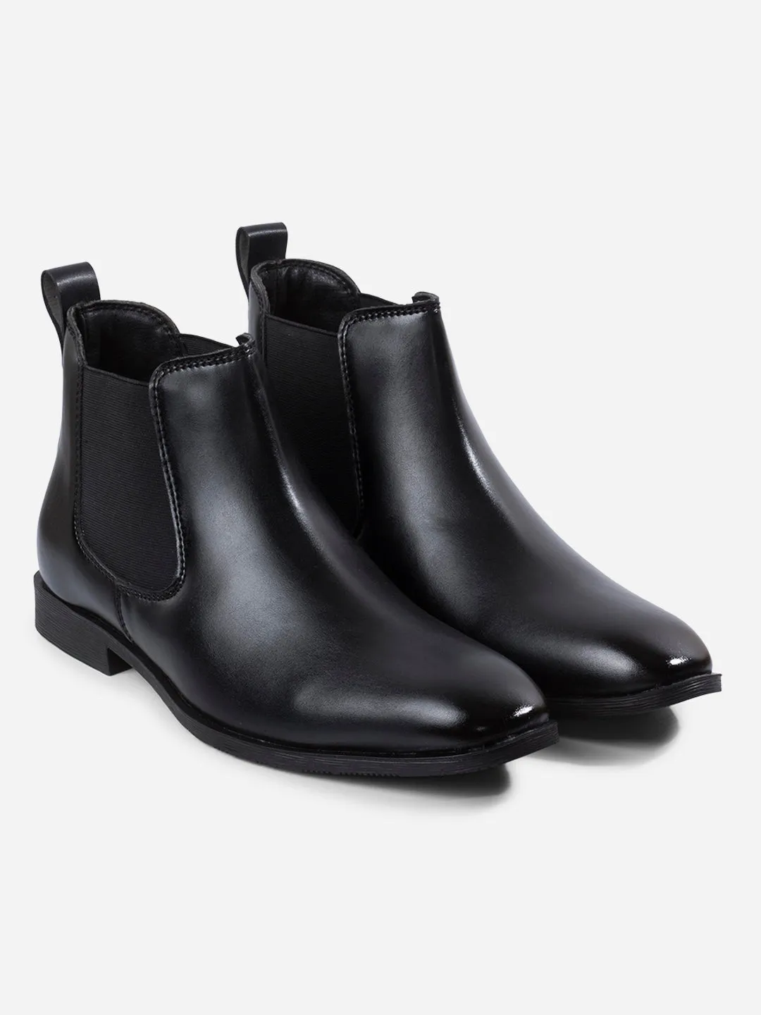 Men's Black Chelsea Formal Slip On Boots (IX3039)