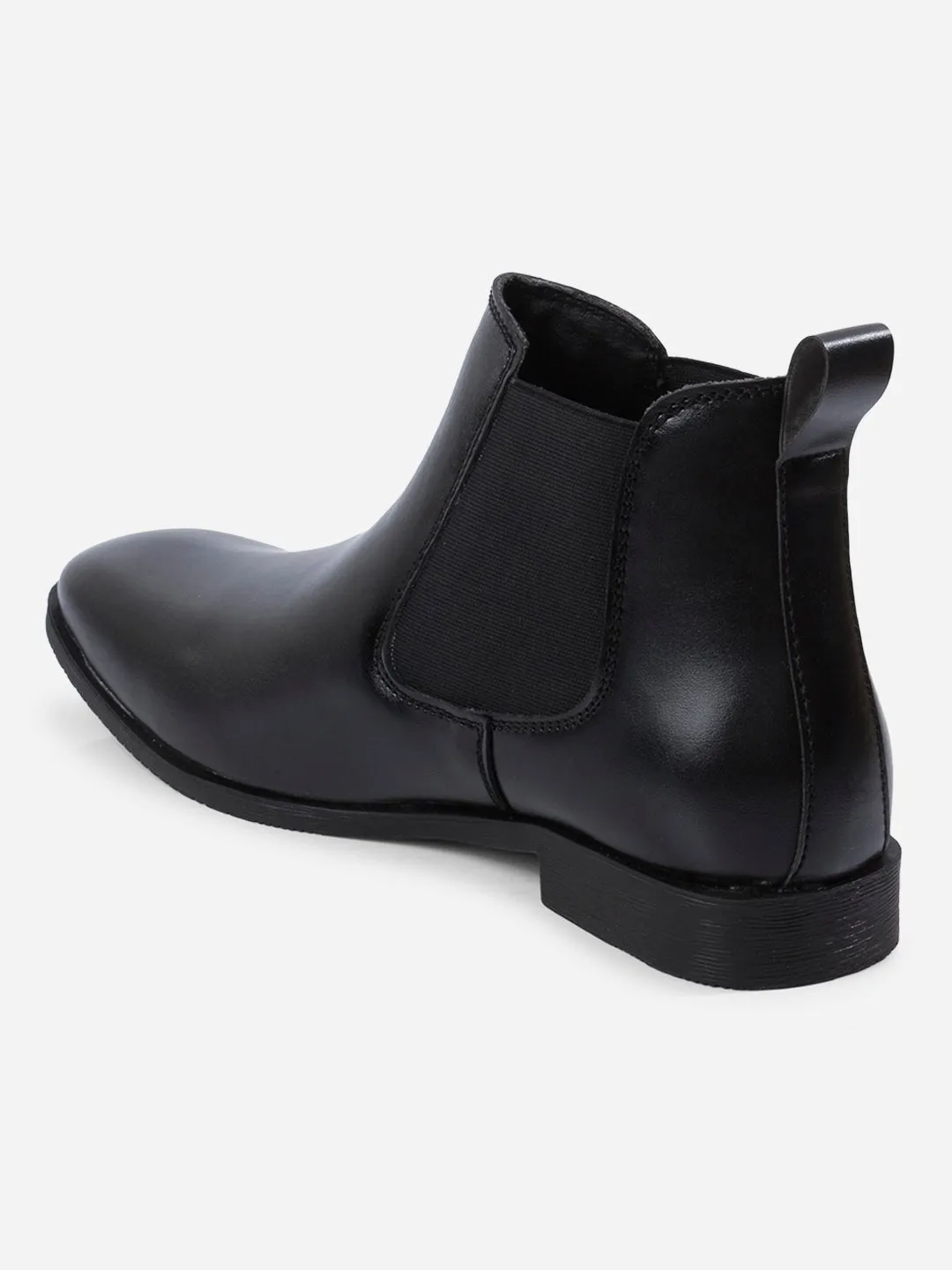 Men's Black Chelsea Formal Slip On Boots (IX3039)