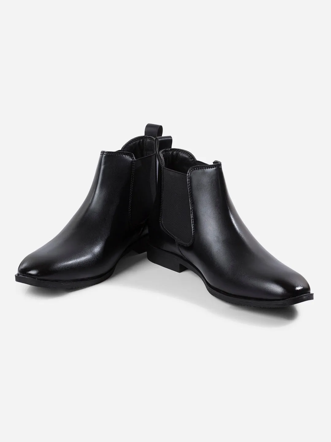 Men's Black Chelsea Formal Slip On Boots (IX3039)