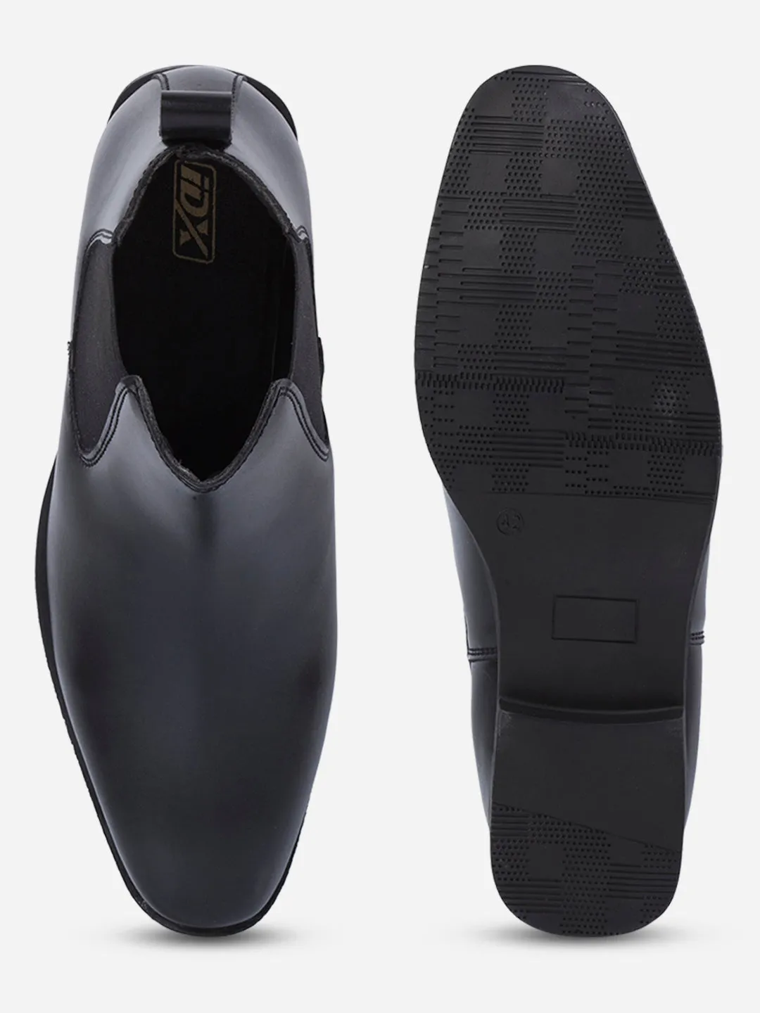 Men's Black Chelsea Formal Slip On Boots (IX3039)