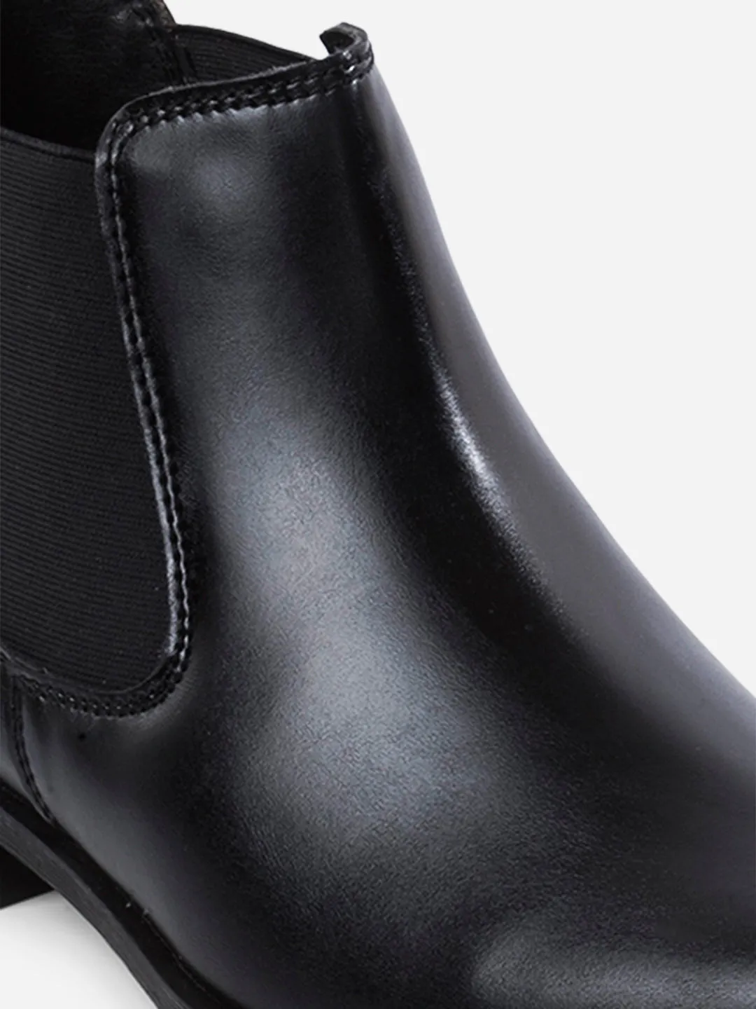Men's Black Chelsea Formal Slip On Boots (IX3039)