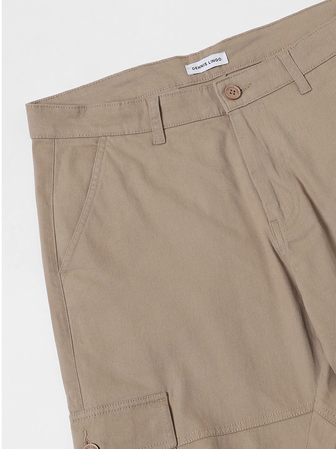 Men's Brown Slim Fit Cargos Trousers