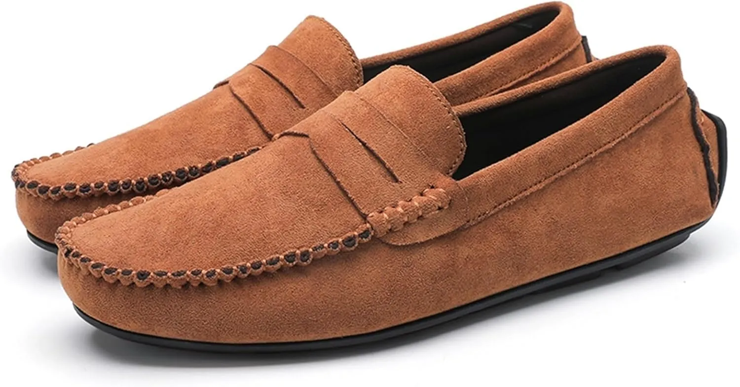 Men's Classic Loafers ?C Simple Smoking Moccasins, Flexible Anti-Slip Shoes, Comfortable and Fashionable Slip-Ons