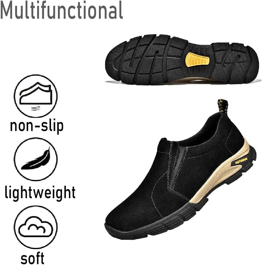 Mens Classic Loafers Non-Slip Casual Walking Shoes Lightweight Outdoor Shoes Breathable Comfortable Work Shoes