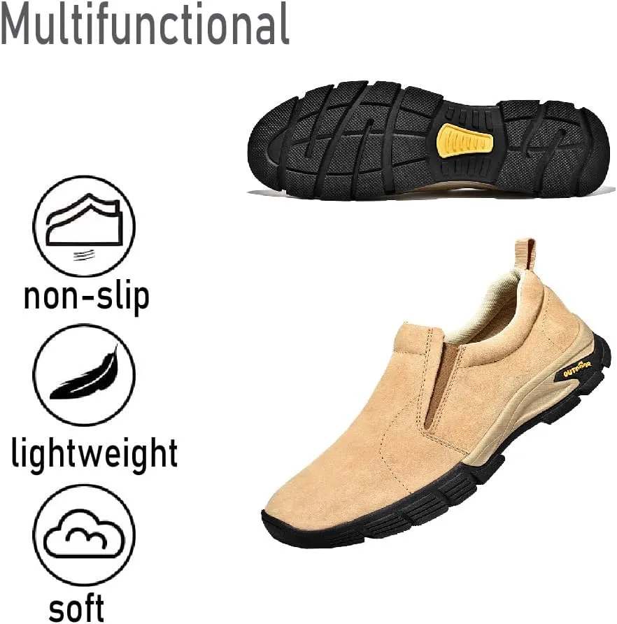 Mens Classic Loafers Non-Slip Casual Walking Shoes Lightweight Outdoor Shoes Breathable Comfortable Work Shoes