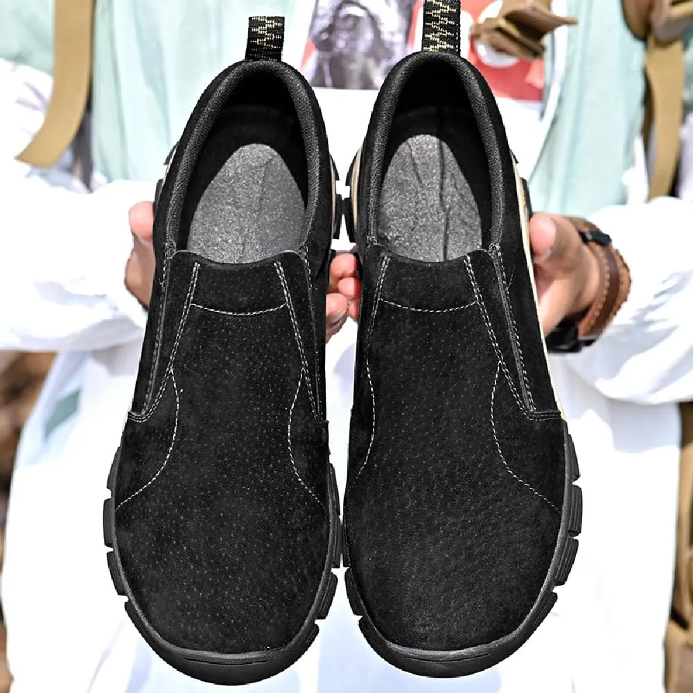 Mens Classic Loafers Non-Slip Casual Walking Shoes Lightweight Outdoor Shoes Breathable Comfortable Work Shoes