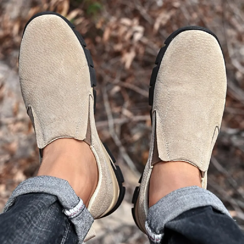 Mens Classic Loafers Non-Slip Casual Walking Shoes Lightweight Outdoor Shoes Breathable Comfortable Work Shoes
