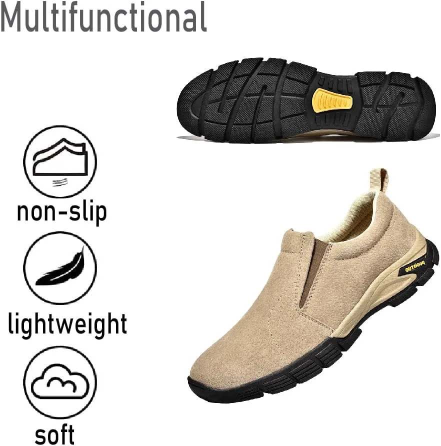 Mens Classic Loafers Non-Slip Casual Walking Shoes Lightweight Outdoor Shoes Breathable Comfortable Work Shoes