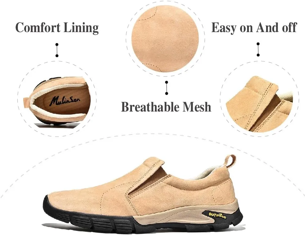 Mens Classic Loafers Non-Slip Casual Walking Shoes Lightweight Outdoor Shoes Breathable Comfortable Work Shoes