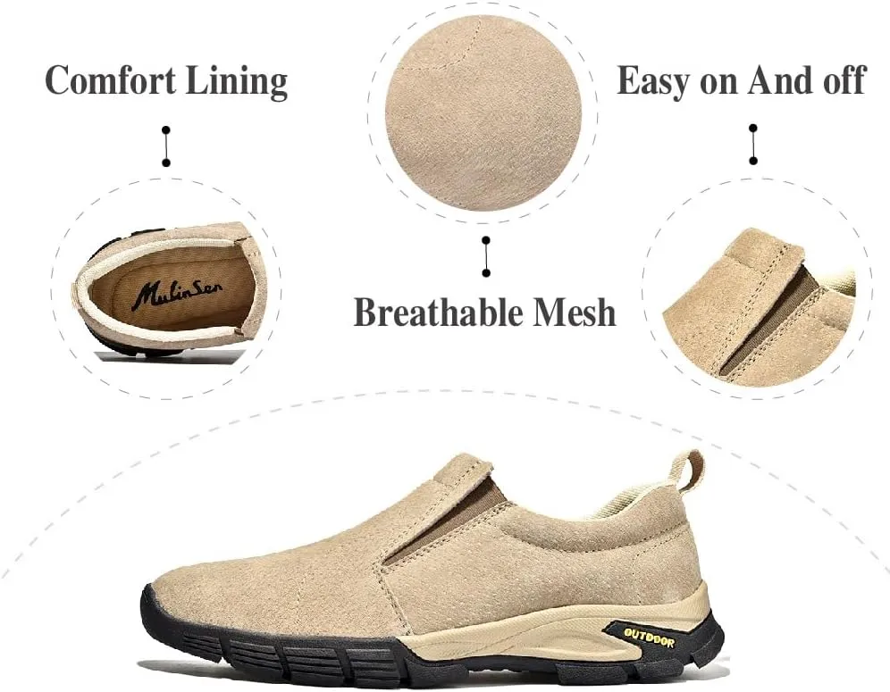 Mens Classic Loafers Non-Slip Casual Walking Shoes Lightweight Outdoor Shoes Breathable Comfortable Work Shoes