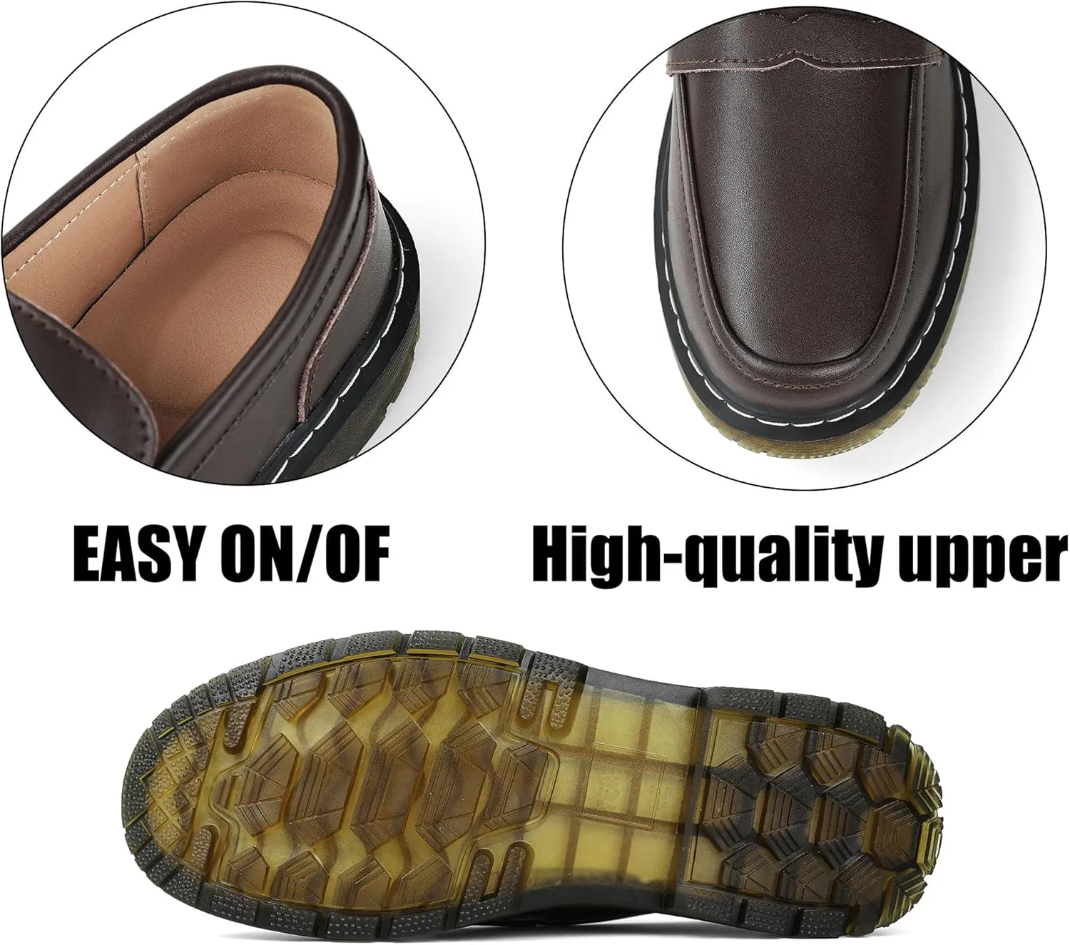 Men's Classic Penny Loafers Fashion Comfort Casual Slip-on Dress Shoes