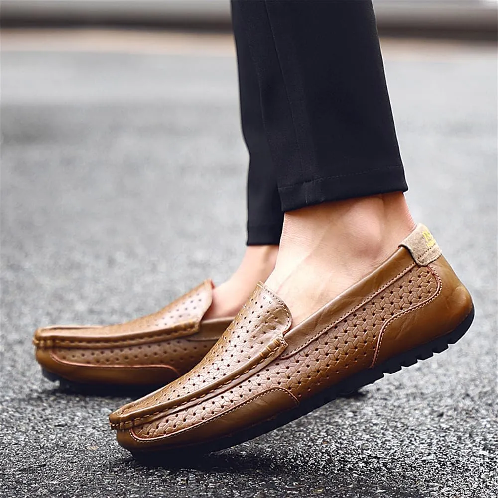 Men's Classic Penny Loafers Office Casual Slip on Loafers Men's Soft and Breathable Driving Shoes