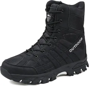 Mens Combat Boots Breathable Police Patrol Boots Lightweight Army Boots Waterproof Hiking Boots Military Tactical Boots