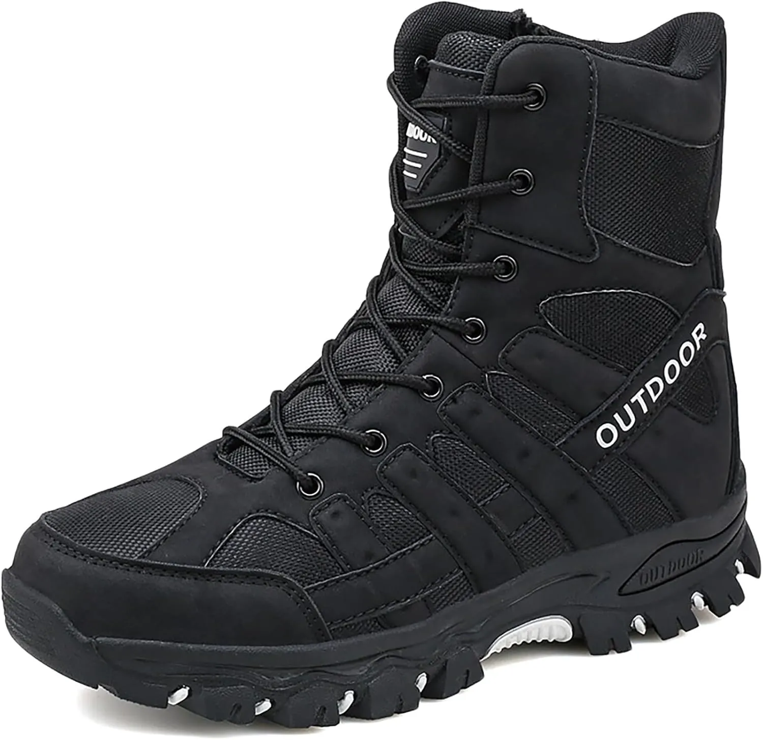Mens Combat Boots Breathable Police Patrol Boots Lightweight Army Boots Waterproof Hiking Boots Military Tactical Boots